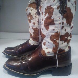 Ariat Cowboy Boots - Cow Print Women's Size 7.5 - Western